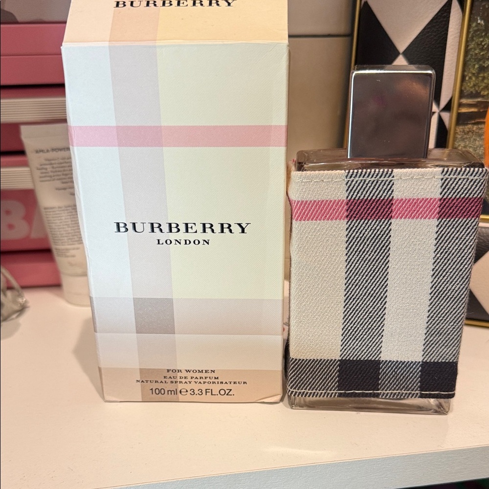 Burberry London Plaid Perfume with Pink and Black Accents
